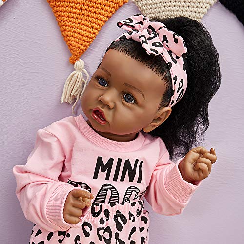 22.8 Inch Soft Body African American Reborn Baby Doll C1507