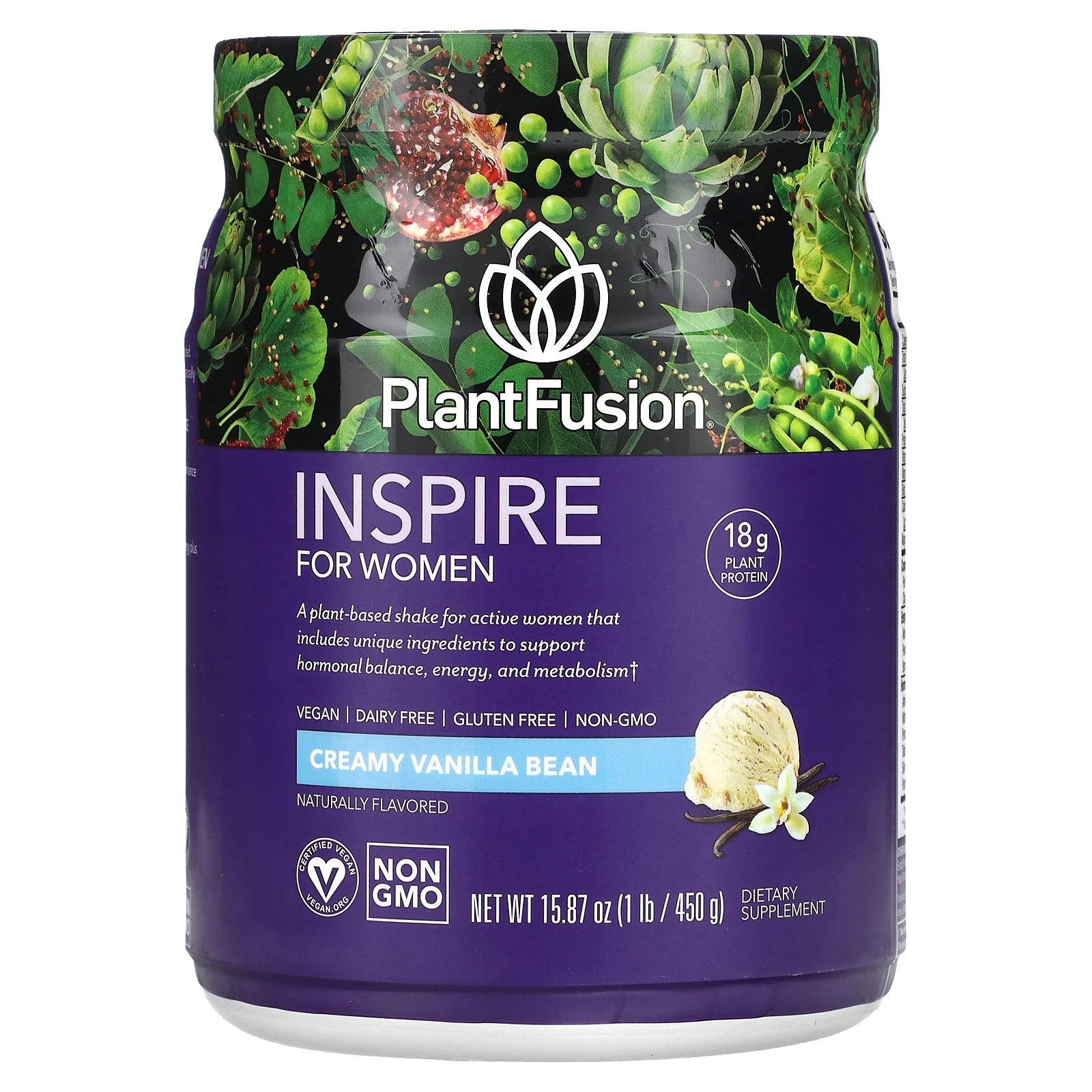 Creamy Vanilla Bean Plant-Based Protein Powder 15.87 oz G9474