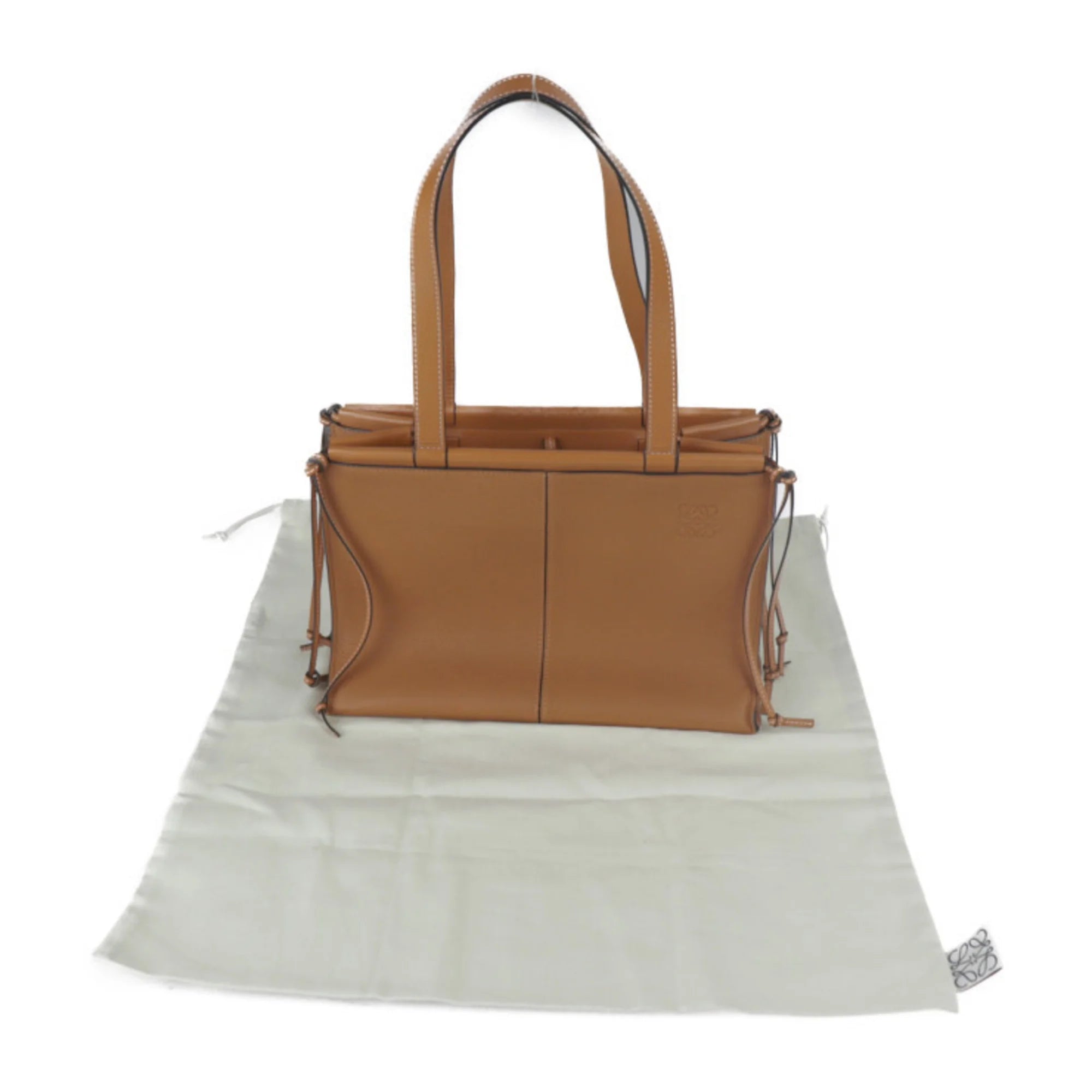 Camel Brown Calf Leather Shoulder Bag M913