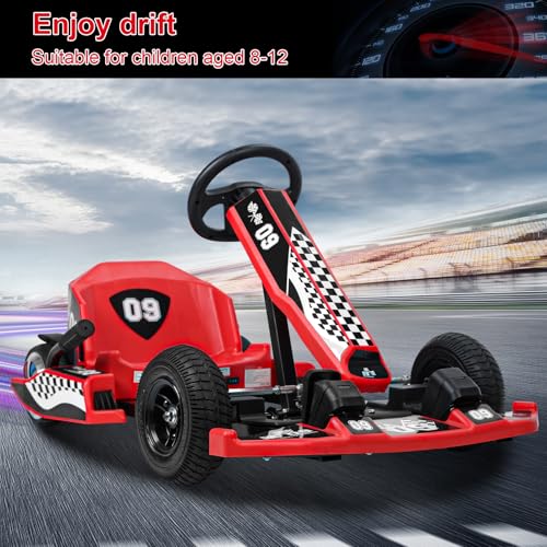 36V Electric Go Kart with 350W Motor, 16 MPH, Red S2182