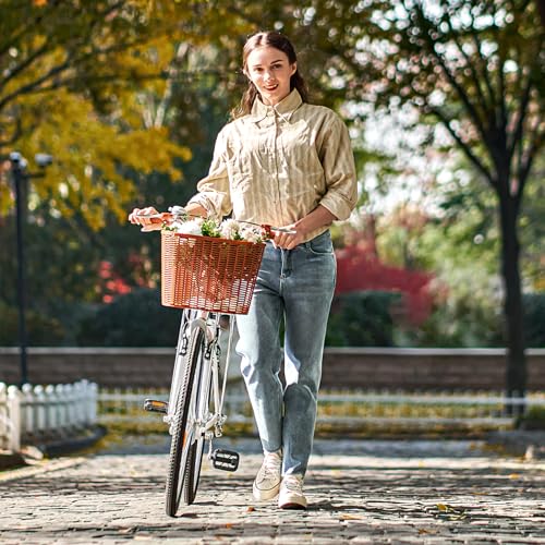24 26 inch 1 Speed Step Through Cruiser Bike with Basket A863