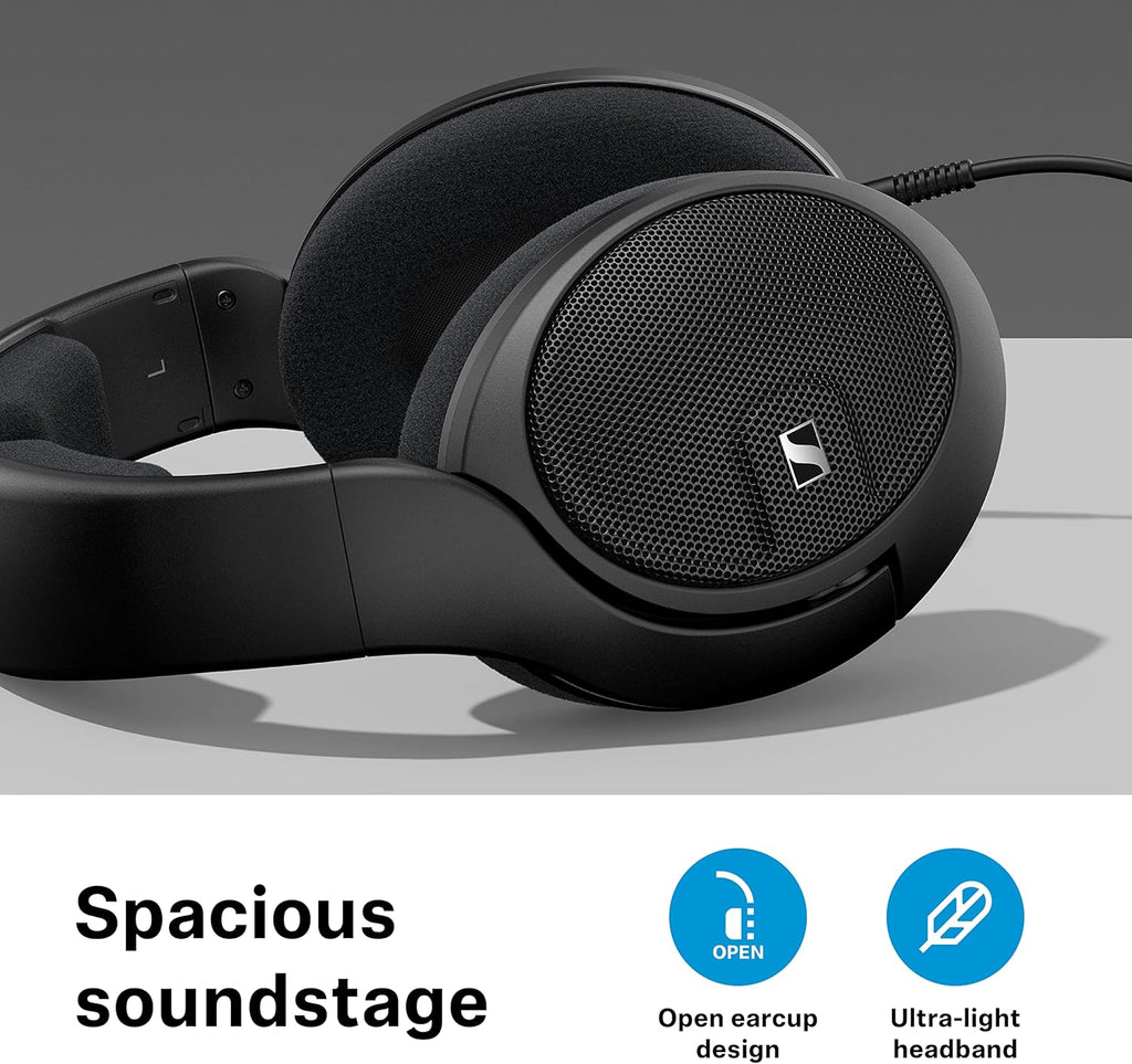 Black Over-The-Ear Open-Back Headphones R64527