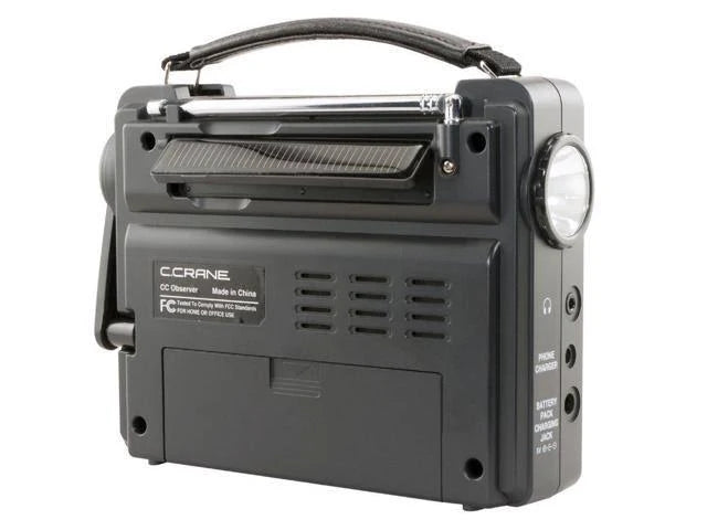 Solar Observer Emergency Portable Radio with Crank Flashlight X523