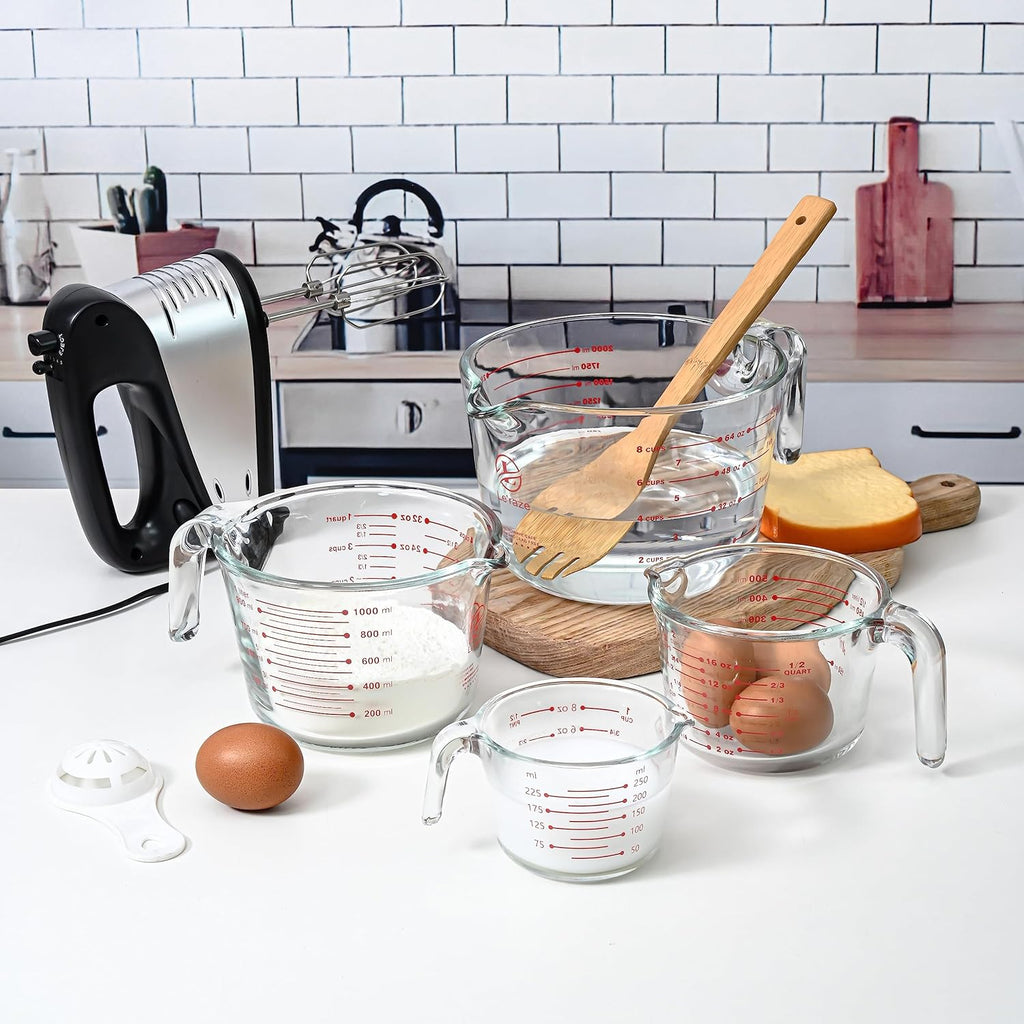 Set of 4 Glass Measuring Cups C55650