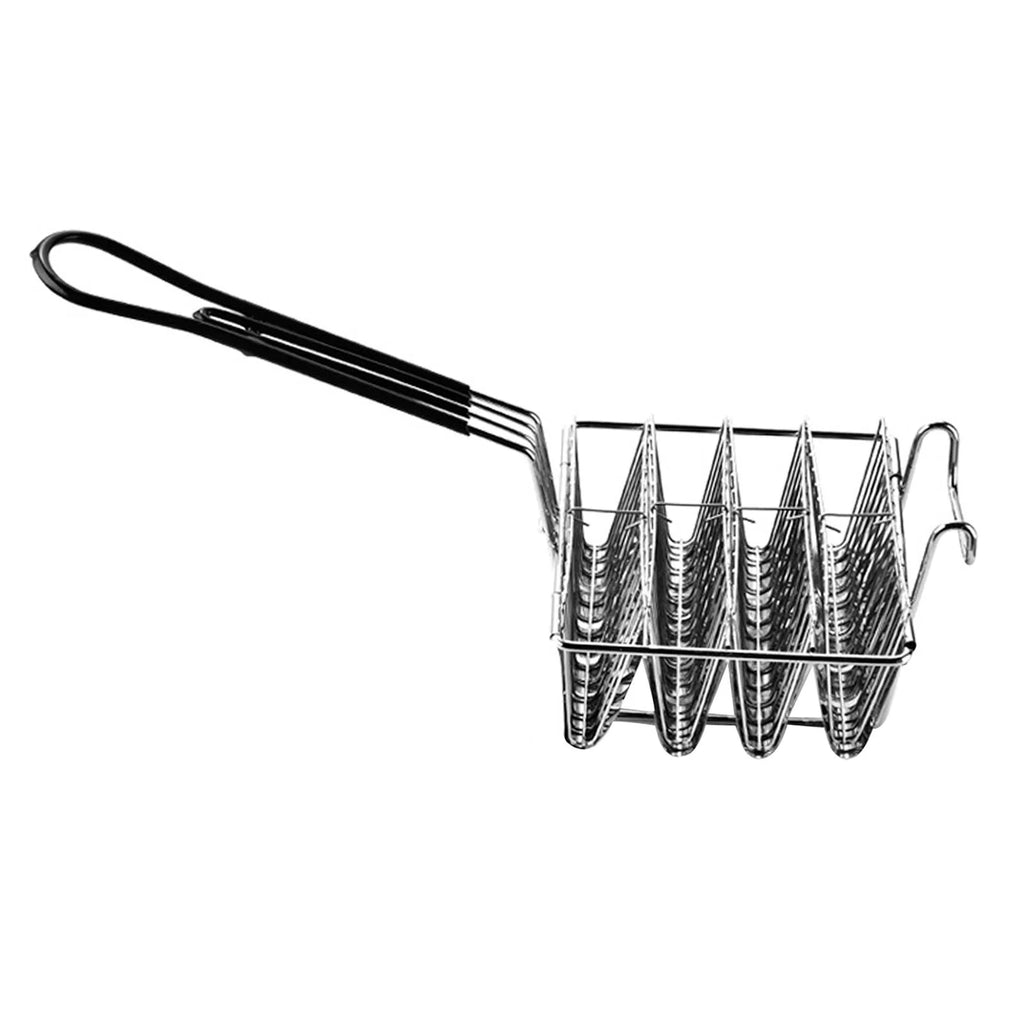 Stainless Steel Taco Fryer 4 Shells Deep Fryer Basket U308