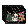 Set of 4 12x18 Inch Christmas Placemats L39290