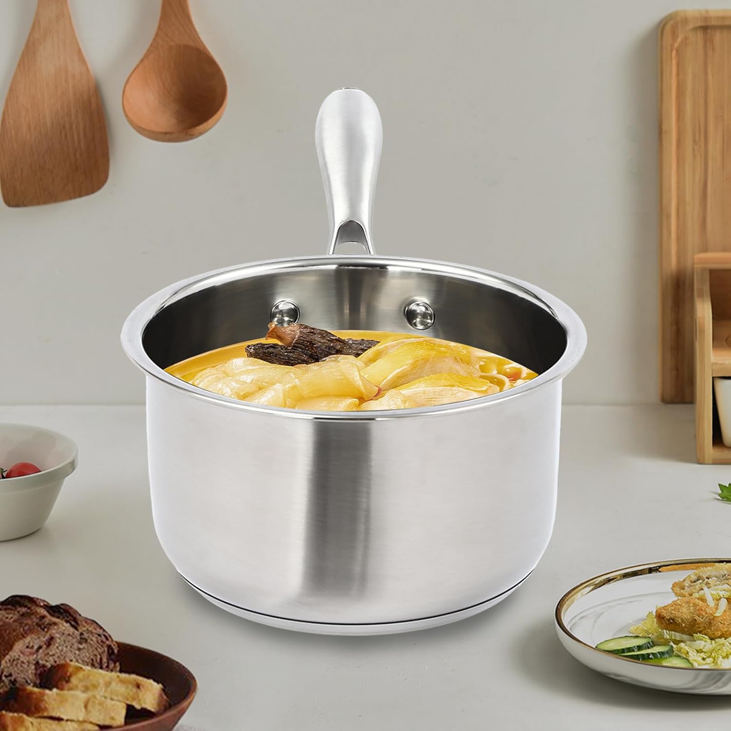 2-Layer Stainless Steel Steamer Pot with Transparent Lid F85972