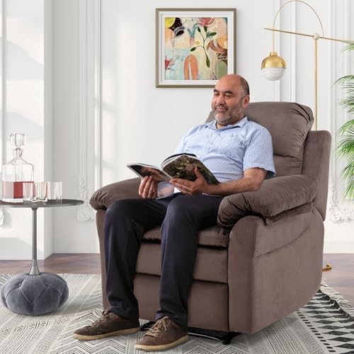 Breathable Fabric Cloth Single Recliner Chair with Padded Backrest and Armrests K281