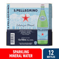 Sparkling Natural Mineral Water, 303.6 fl oz, 12 Pack Glass Bottles S20347