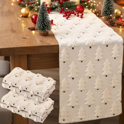2 Pcs Beige Plush Faux Fur Table Runner 13x72 Inch E812590