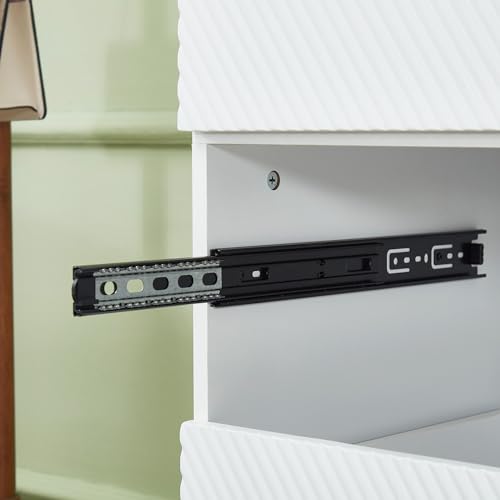 White 4 Doors 3 Drawers Wooden Closet Cabinet Wardrobe Armoire V8323
