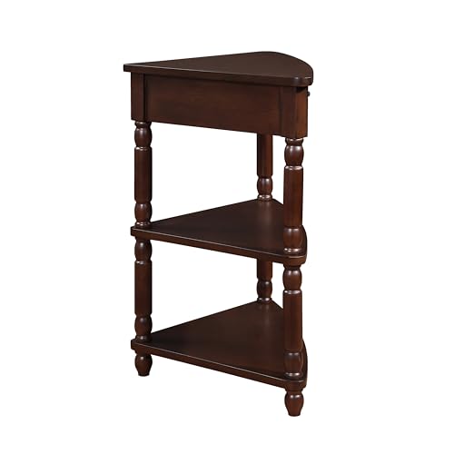 Milk White 3 Tier Corner Table Z348209