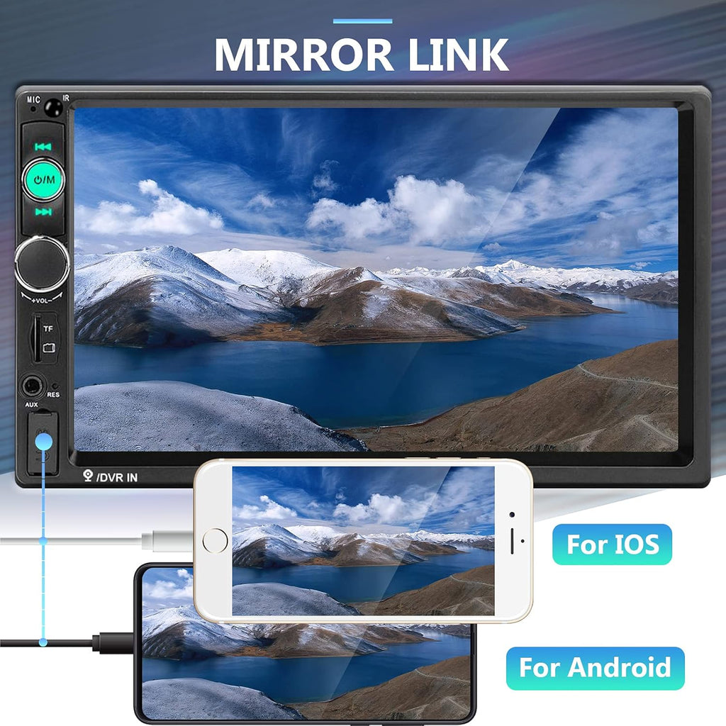 2 Din 7 Inch Touch Screen Car Stereo with Bluetooth G78051