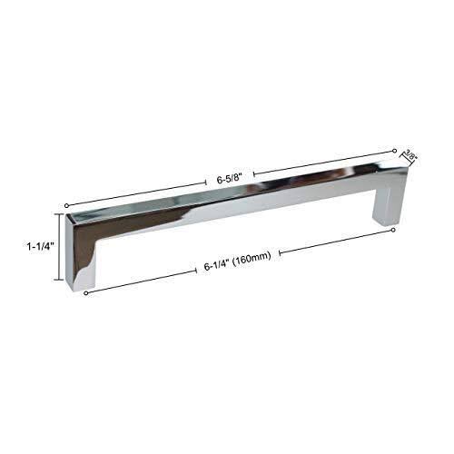 Polished Chrome Square Cabinet Bar Pull Handle Pack of 25 D8974