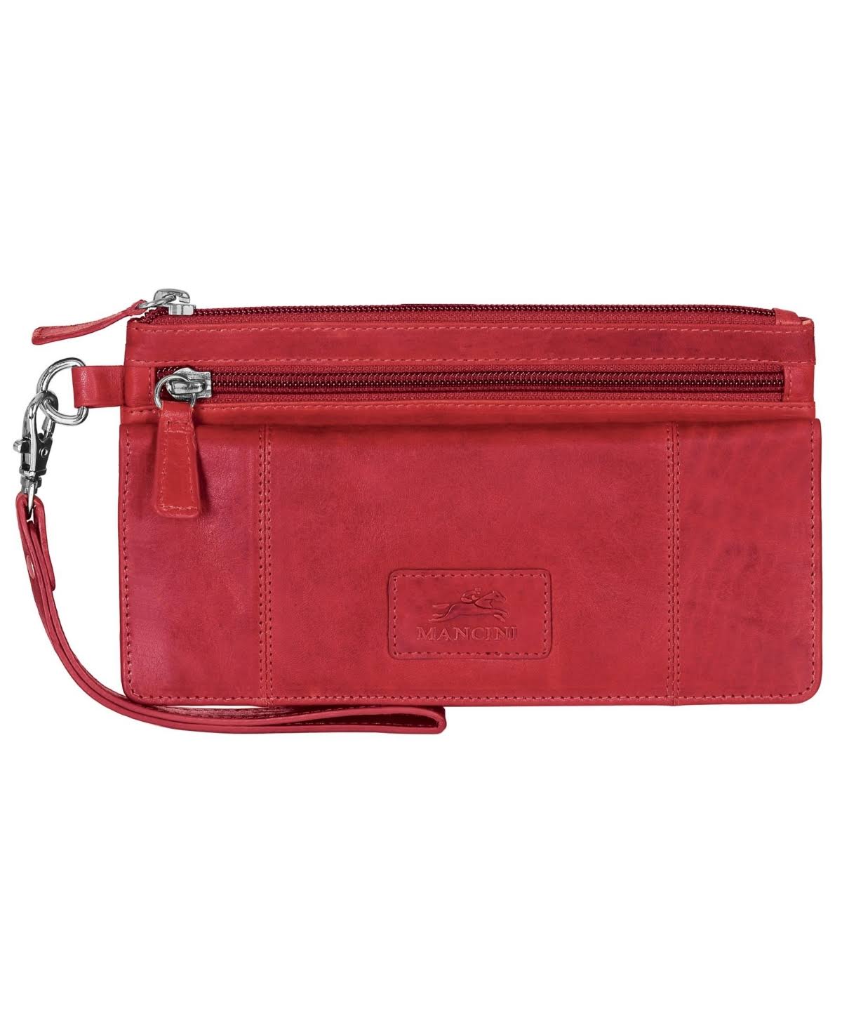 Red RFID Wristlet Clutch Wallet E6576