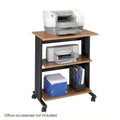 Mobile Printer Cart in Medium Oak N696