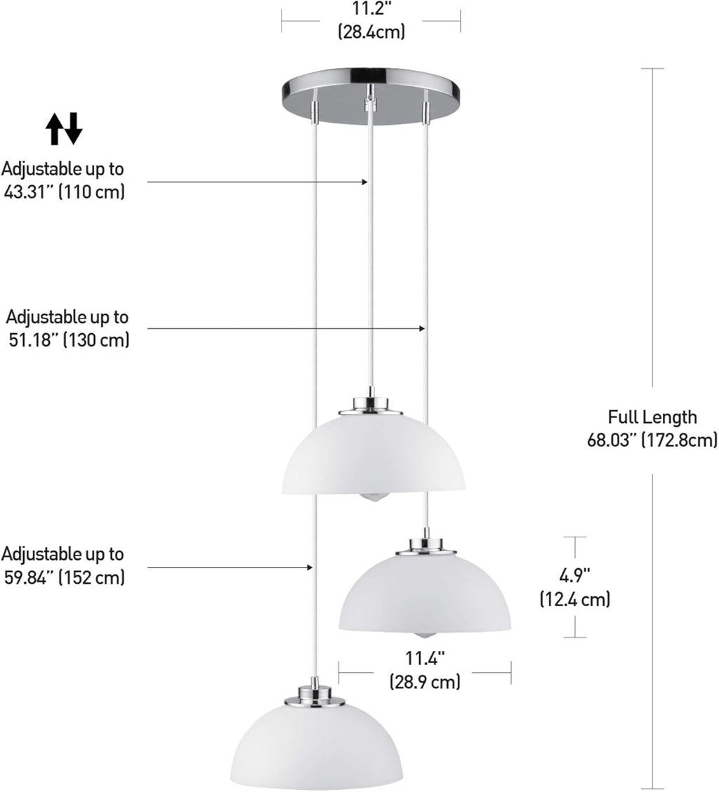 White Fringe Pendant Lighting Z964545