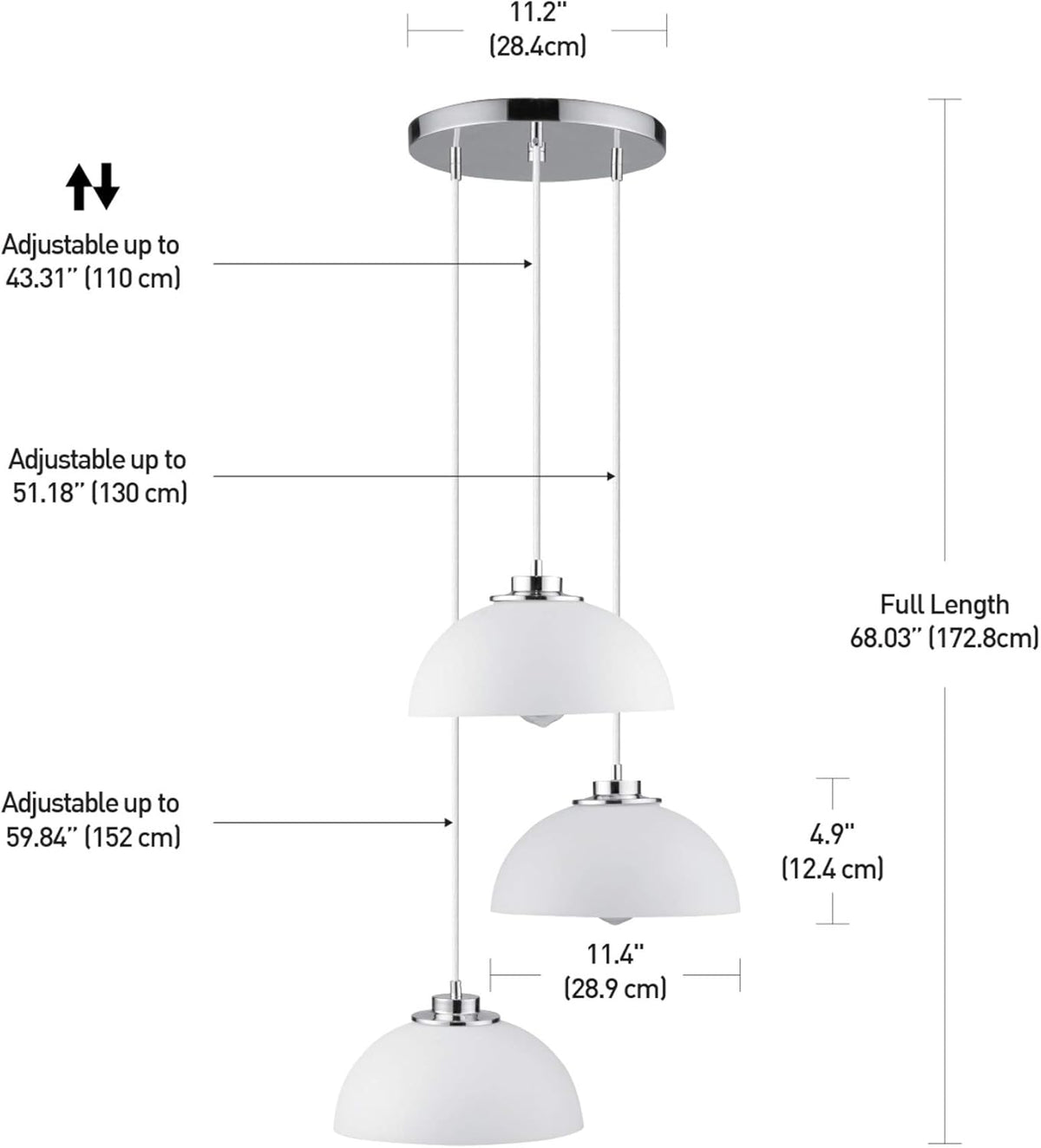 White Fringe Pendant Lighting Z964545