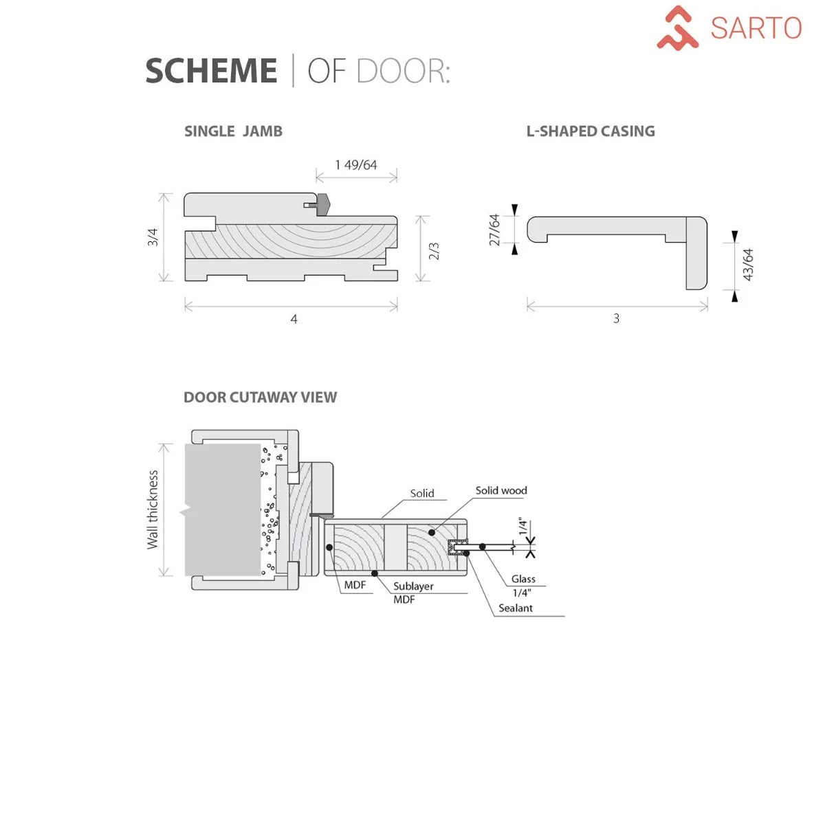Solid French Double Doors 36 x 80 inches with Frosted Glass O67278