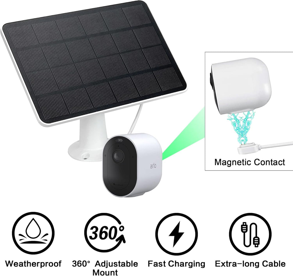 2 Pack 3.3W 5V Solar Panel with 9.8ft Weatherproof Charging Cable and Adjustable Mount F318125