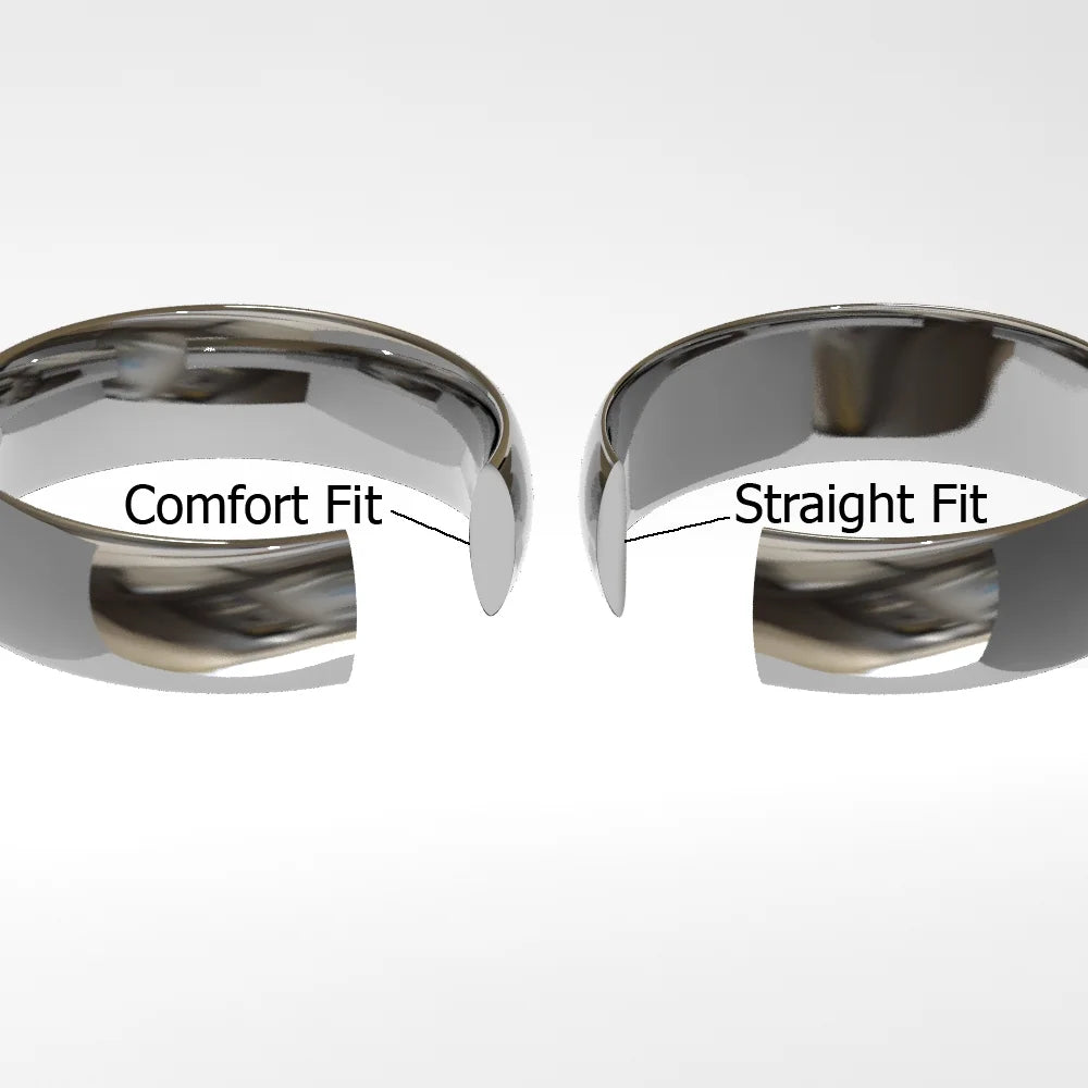 Titanium 6mm Solitaire Diamond High Polish Flat Comfort Fit Mens Wedding Band Ring Sz 10.0 T518