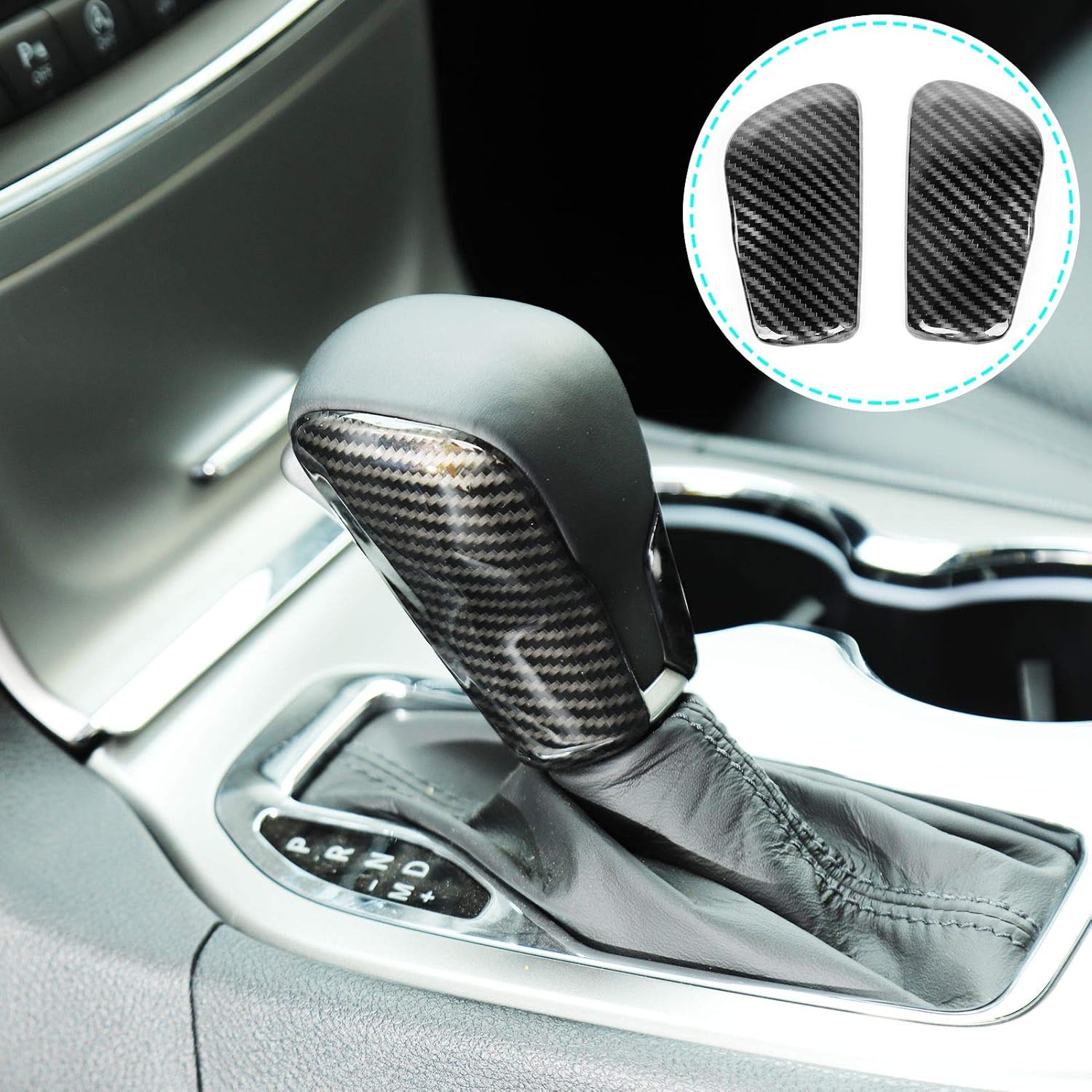 Carbon Fiber Gear Shift Knob Cover Pack of 2 J93636