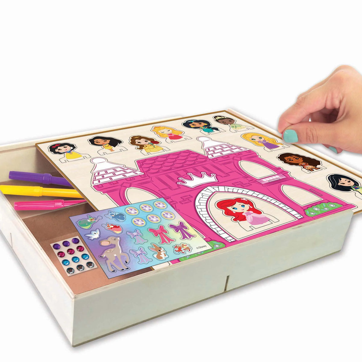 Wood Castle Building and Decorating Set I8438