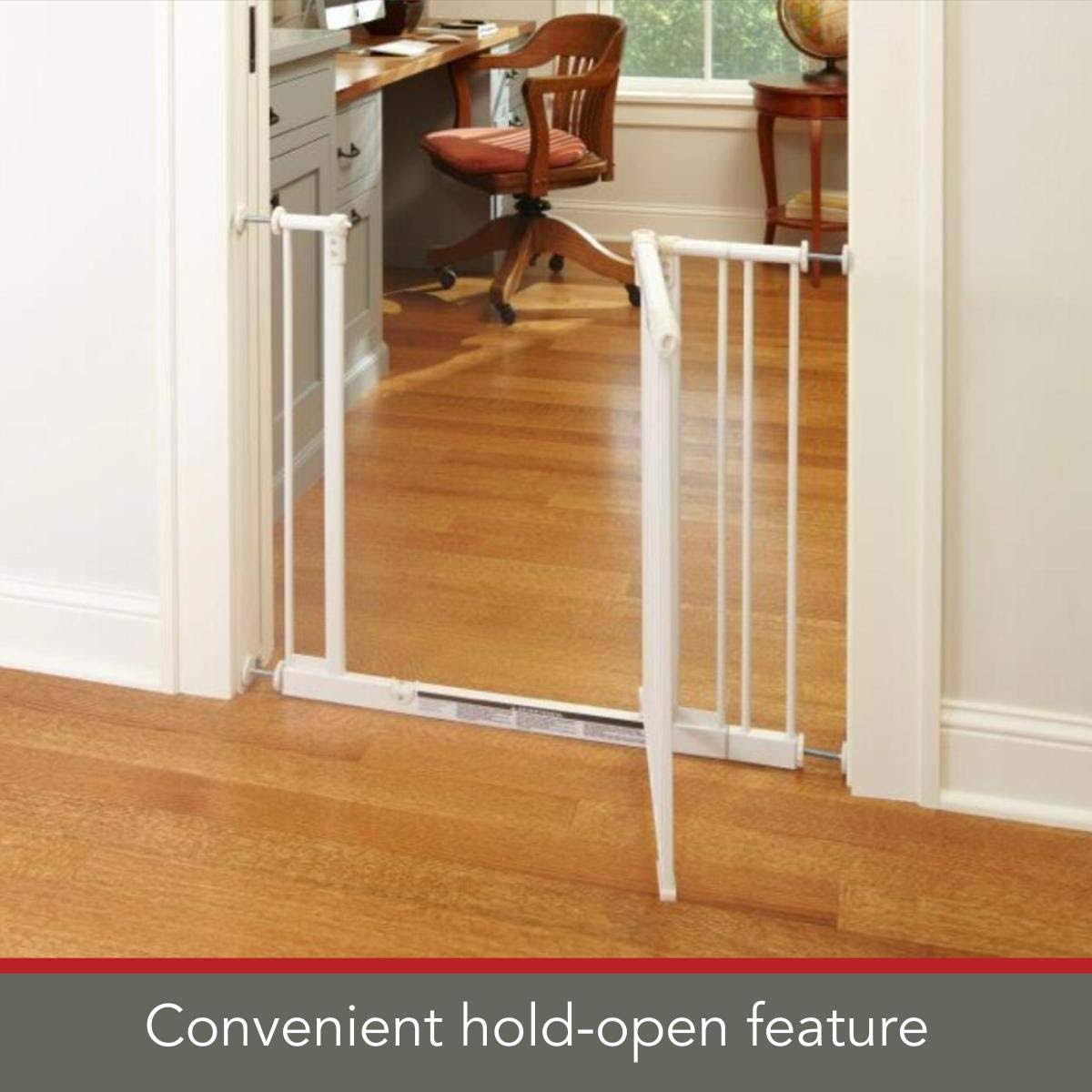 Easy-Close 28-38.5x22 Child or Pet Safety Gate + 10.5x22 Gate Extension C871