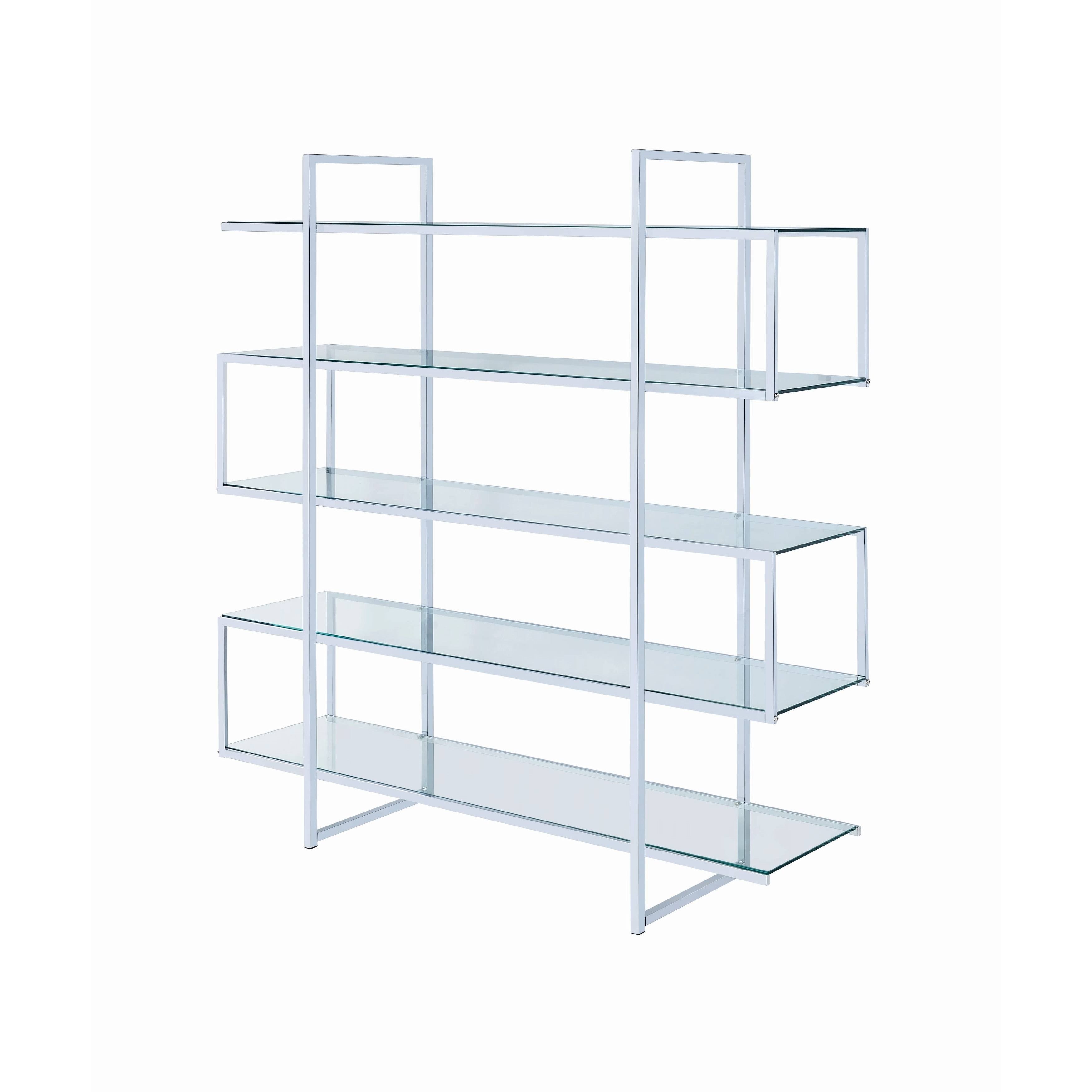 Chrome and Black Bookcase A68382