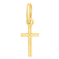 14K Yellow Gold Cross Charm Pendant C432