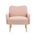 Velvet Single Sofa Chair with Rose Golden Metal Legs J59225