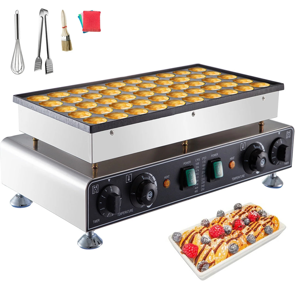 50PCS 1700W Commercial Electric Nonstick Waffle Maker Machine 1.8 Inches 110V Mini Dutch Pancake Baker H902699
