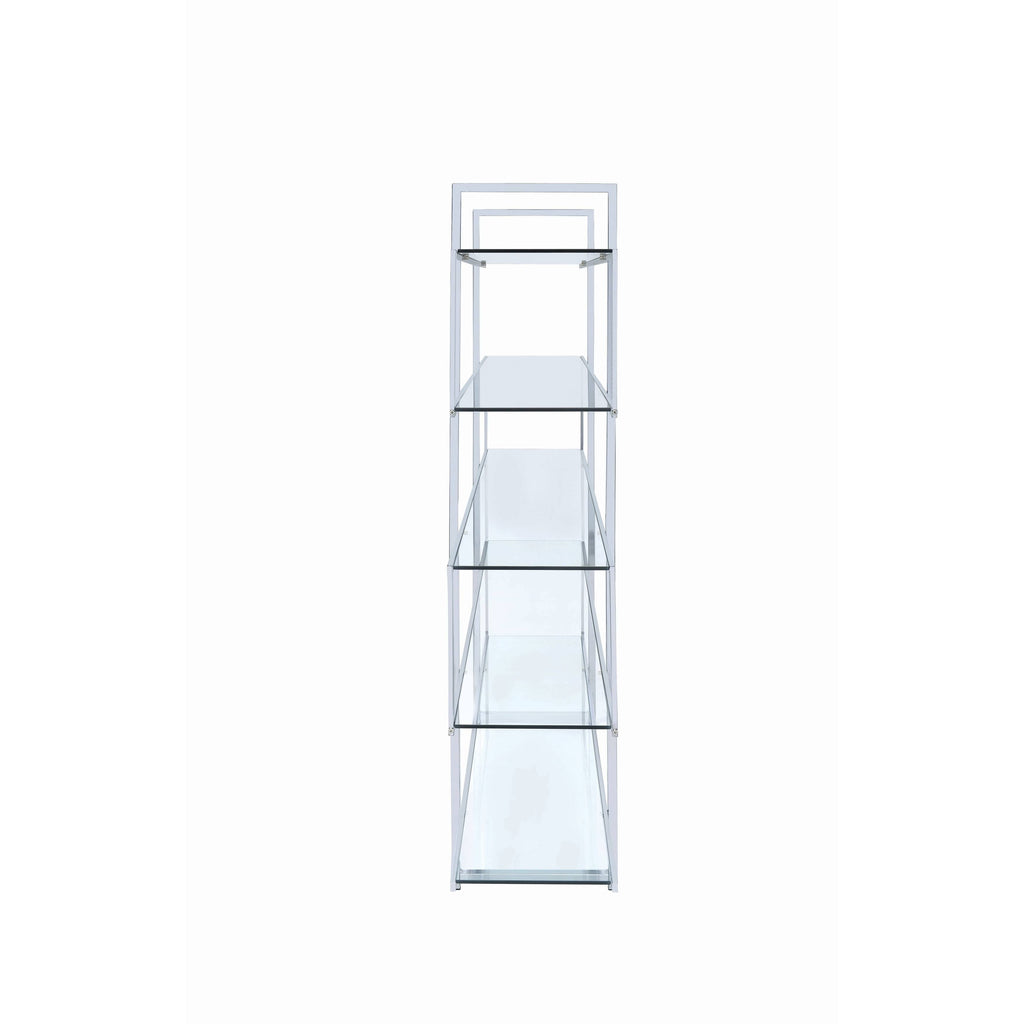 Chrome and Black Bookcase A68382