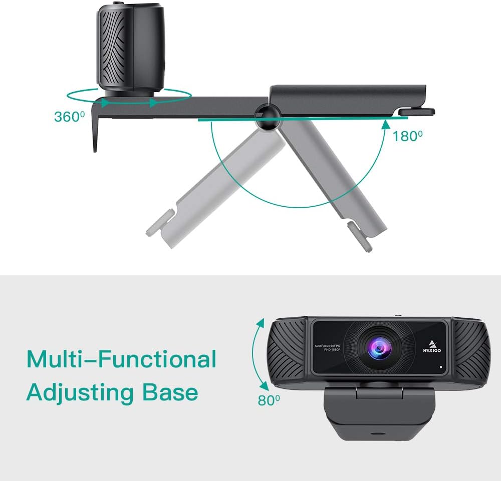 1080P USB Webcam with Microphone and Tripod D40216