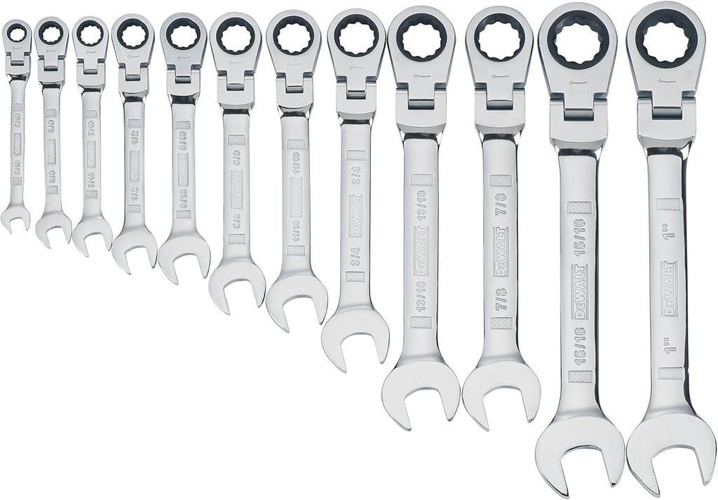 12-Piece SAE Flexible Ratcheting Wrench Set L857460