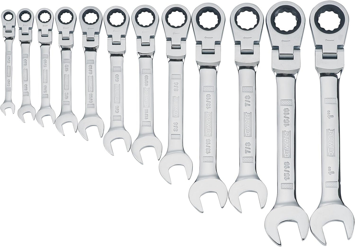 12-Piece SAE Flexible Ratcheting Wrench Set L857460