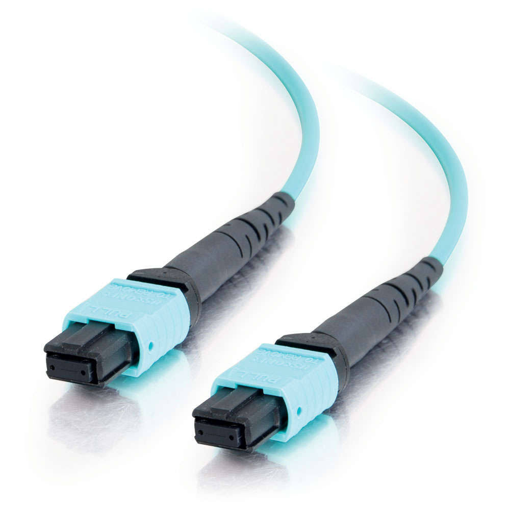 50m MTP OM3 Multimode Fiber Cable Aqua 164ft Y63696