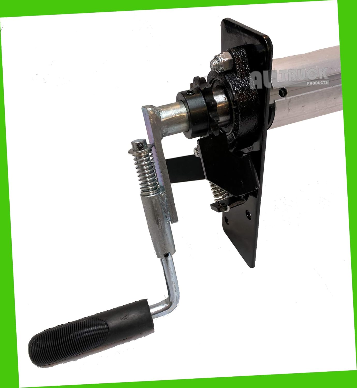 Manual Hand Crank Cab Level Truck & Trailer Tarp Roller Kit with PVC Mesh Tarp (6' x 14') M971549