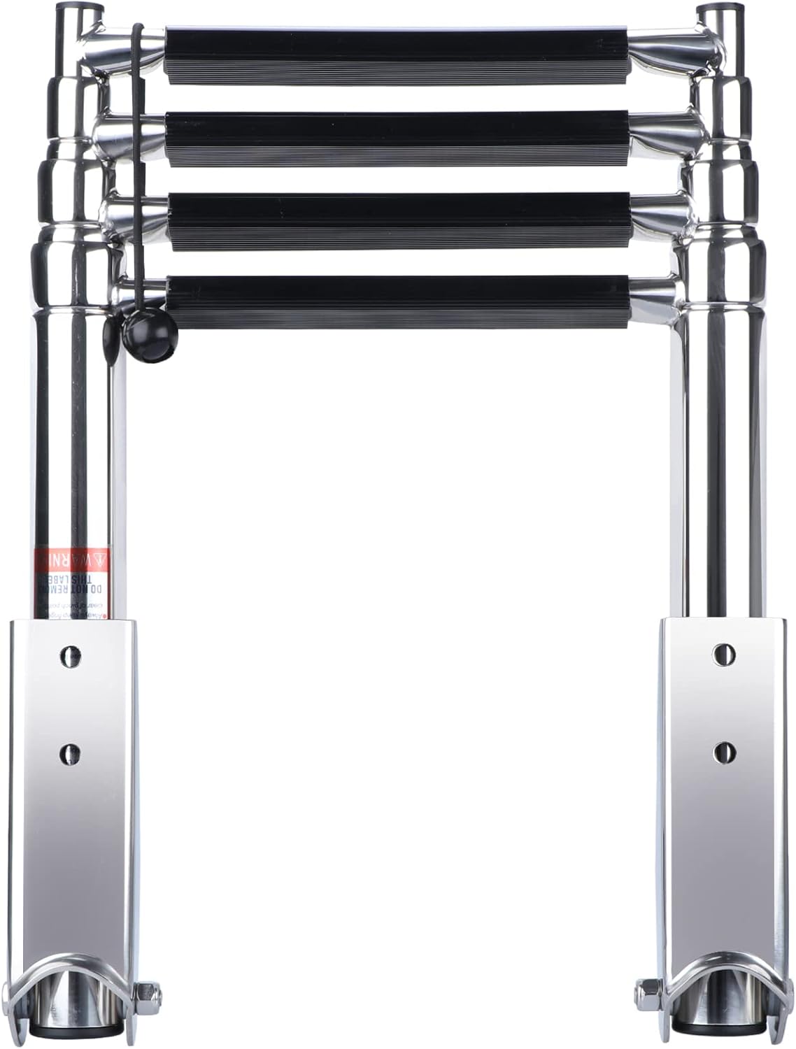 Telescopic 4 Step Stainless Steel Boat Ladder, 900 Pound Capacity, Pack of 2 M666745