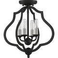 Matte Black Semi Flush Mount Light V835071
