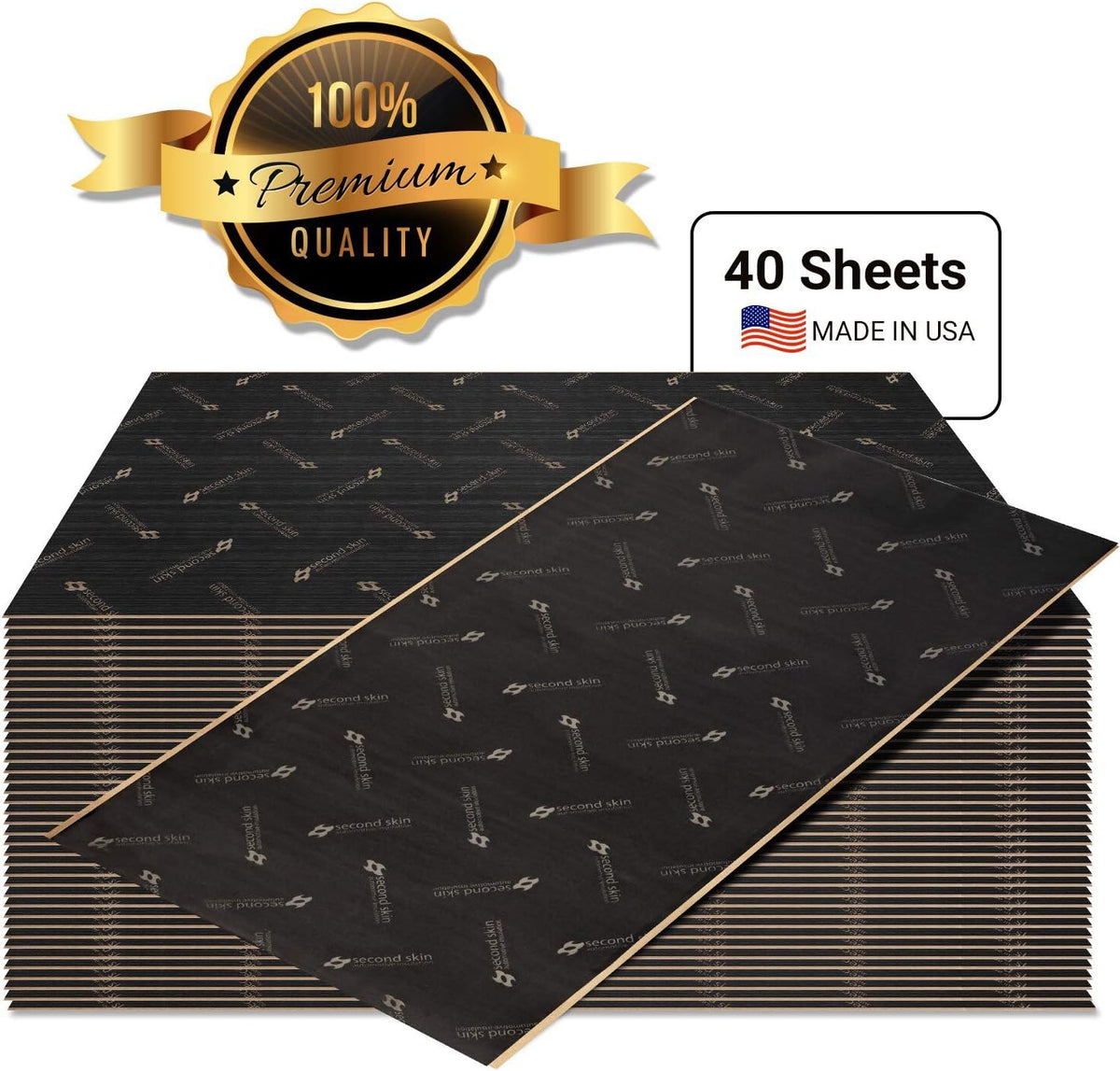 Butyl Rubber Car Sound Deadening Mat (1mm, 20 Sq Ft, 10 Sheets) W4962