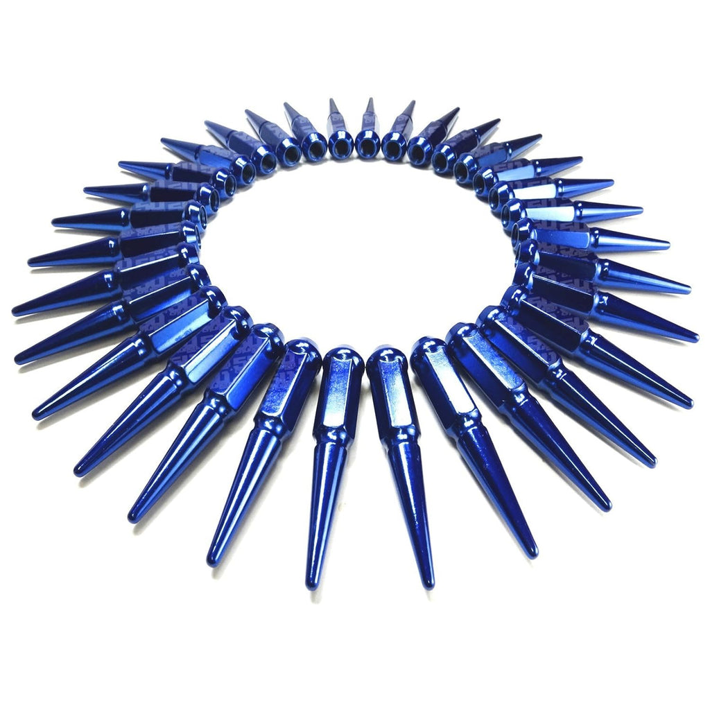 Set of 32 Blue Spiked Lug Nuts 14 x 2.0mm X845
