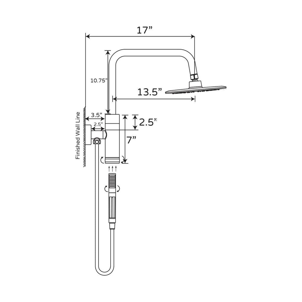 Brushed-Nickel Shower System N67438