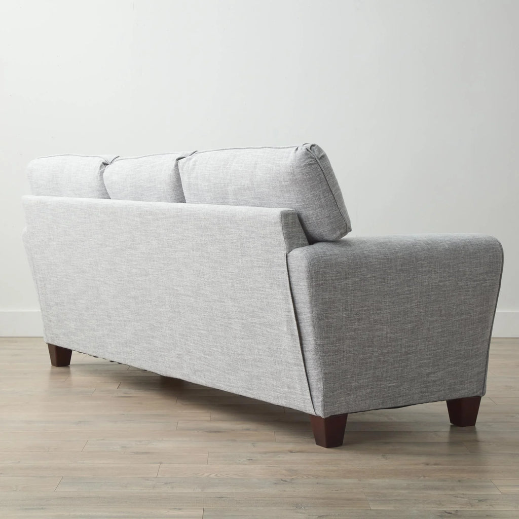 Light Gray Rolled Arm Fabric Sofa X28025