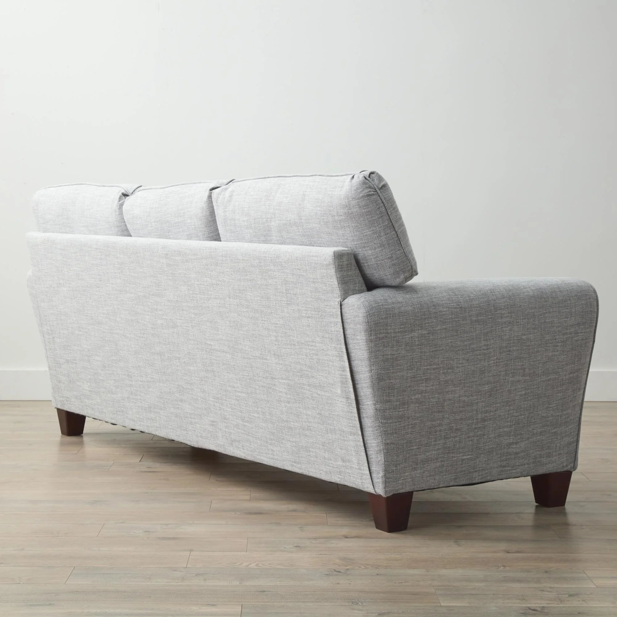 Light Gray Rolled Arm Fabric Sofa X28025