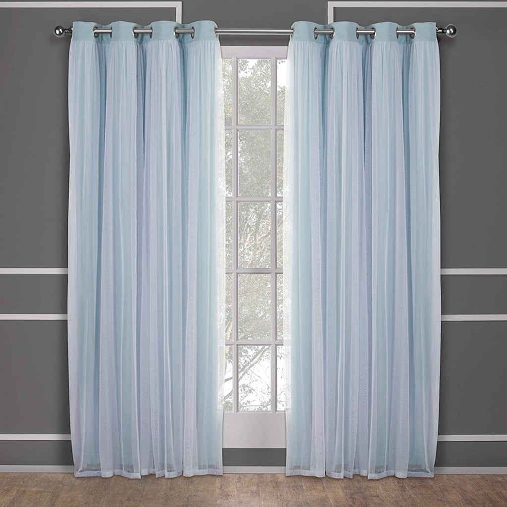 Blue Grommet Curtains 52"x84" Y553