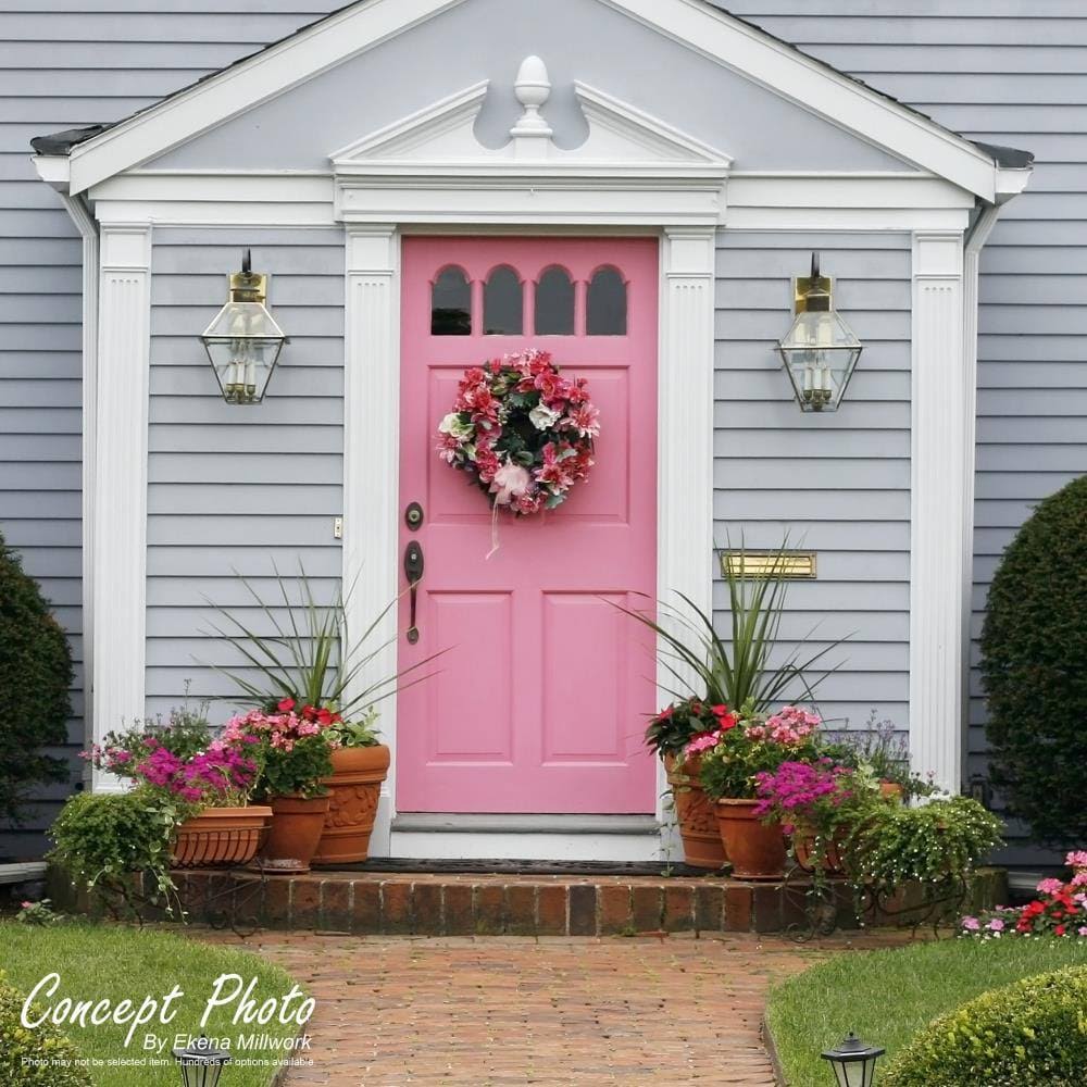 8x22W x 60x22H x 2x22P Two Equal Flat Panel PVC Pilaster with Standard Capital and Base (Pair) O43927