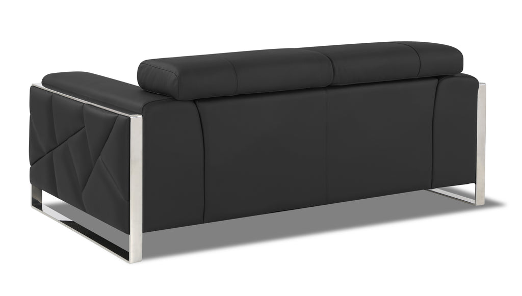Italian Leather Loveseat with Hardwood Frame X3736