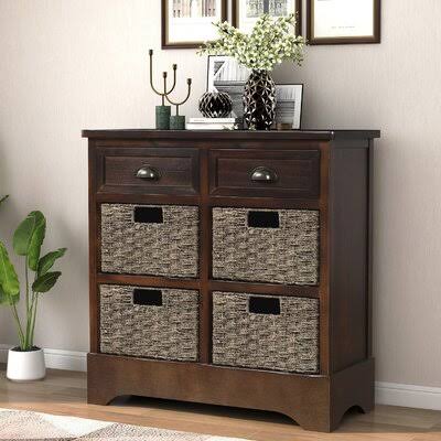 6 Drawer Accent Chest Dark Brown Q206