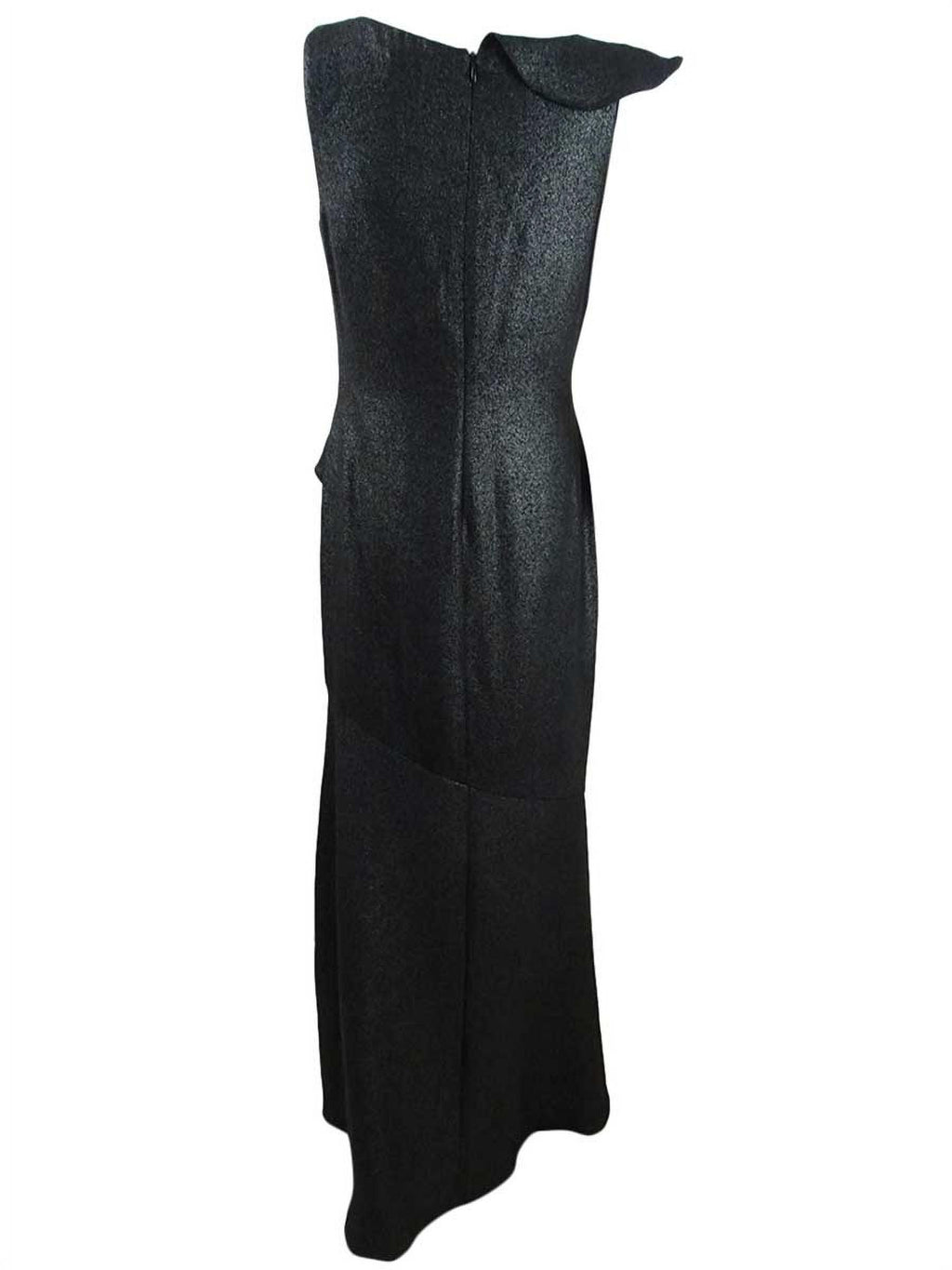 Metallic Ruffle-Trim Gown X299